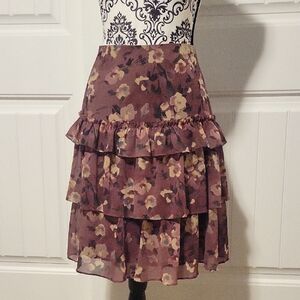 Floral Tiered Skirt